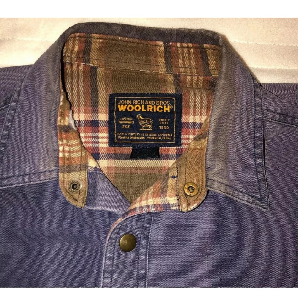 WOOLRICH Blue Long Sleeve Jacket Mens Large